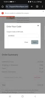 JULYB2G1 coupon verification screenshot