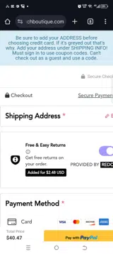 Welcome15 coupon verification screenshot