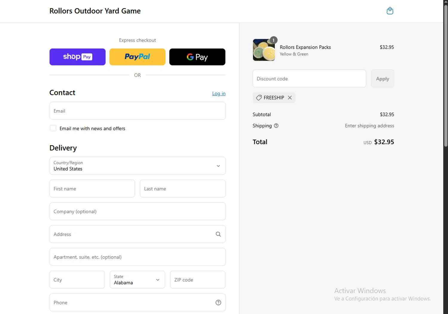 Rollors promo code screenshot showing code FREESHIP applied at Rollors checkout page. Uploaded by SimplyCodes community member MagnificentBoss8201 on Aug 12, 2025