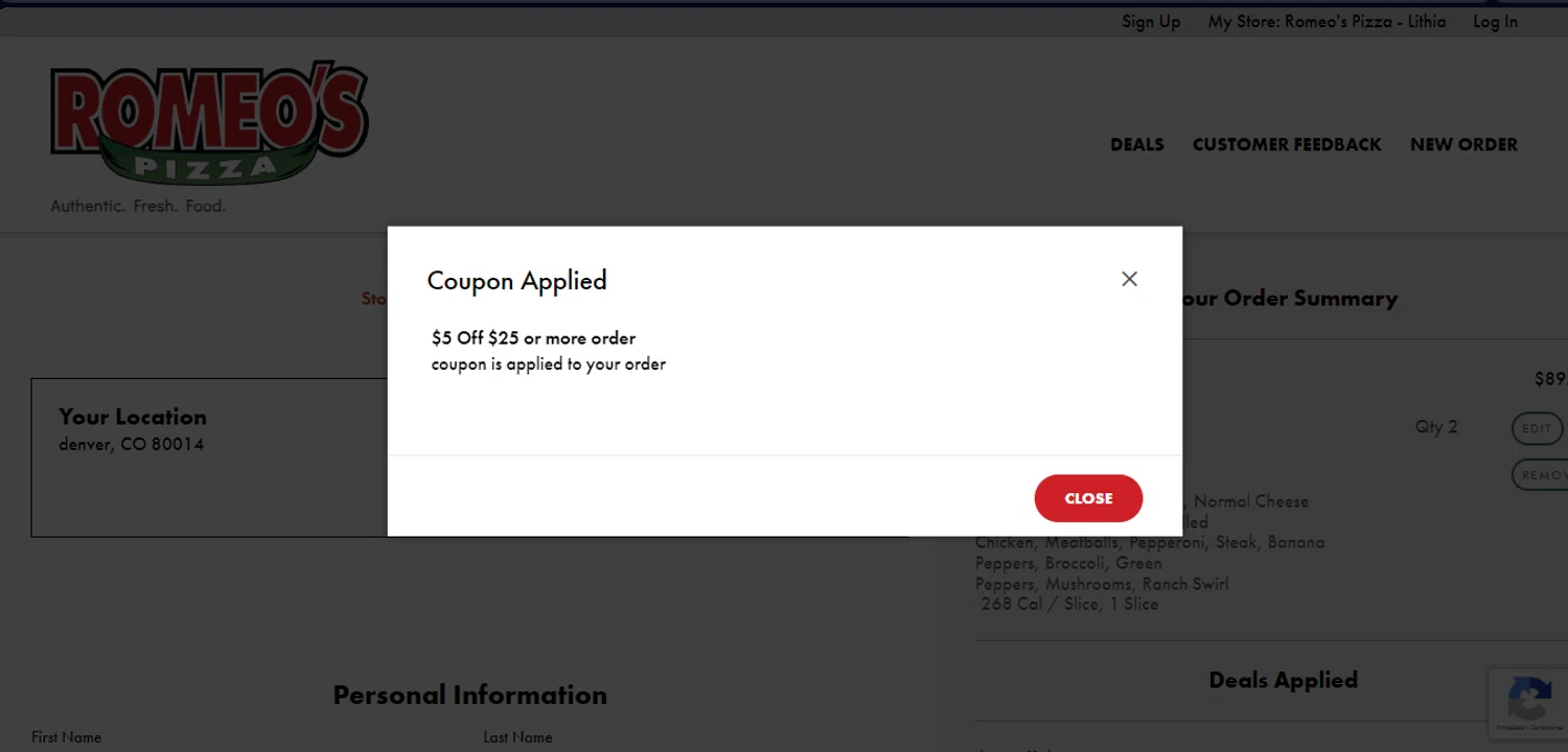 Romeo's Pizza Coupons - 30% Off | January 2025