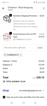 Rongrong DeVoe coupon verification screenshot