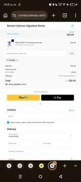 RONNIE coupon verification screenshot