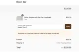 Room 422 coupon verification screenshot