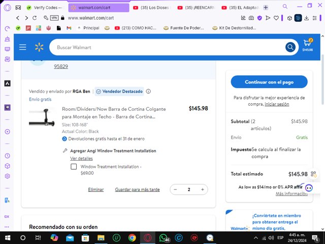 RoomDividersNow checkout page showing RoomDividersNow promo code box | Screenshot taken by SimplyCodes community member on Dec 24, 2024