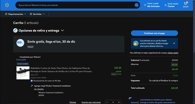 RoomDividersNow checkout page showing RoomDividersNow promo code box | Screenshot taken by SimplyCodes community member on Dec 23, 2024