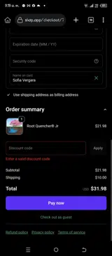 SPRING coupon verification screenshot