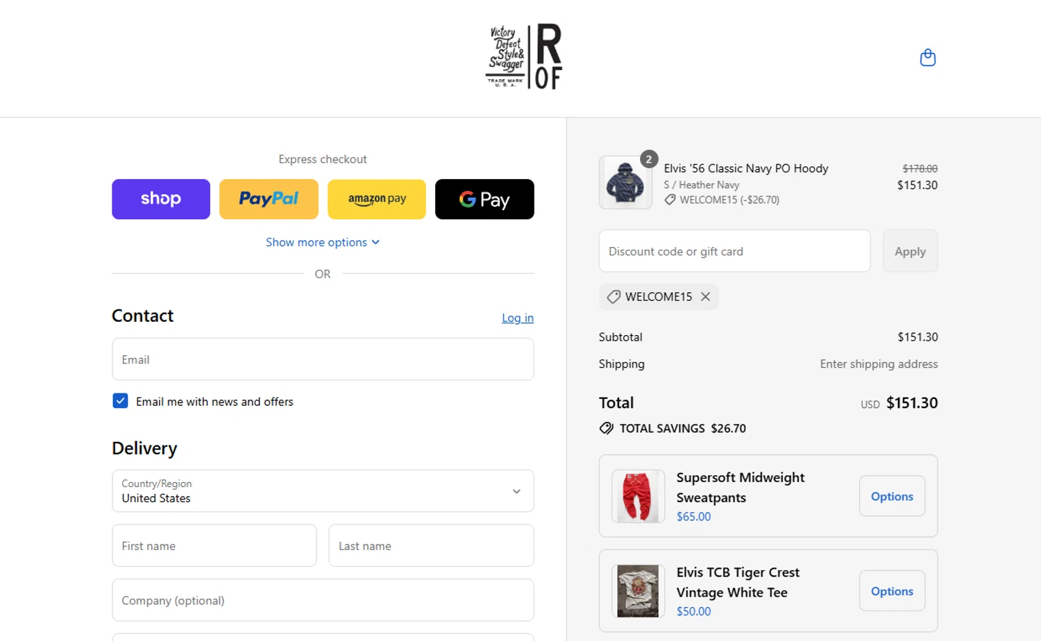 Roots of Fight discount code screenshot showing code welcome15 applied at Roots of Fight checkout page. Uploaded by SimplyCodes community member alexbrown on Sep 7, 2025