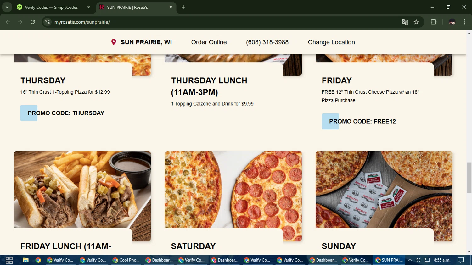 where to use Rosati's promo code box