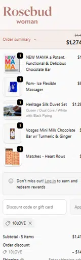 10LOVE coupon verification screenshot
