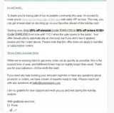 Rose MD Skin coupon verification screenshot