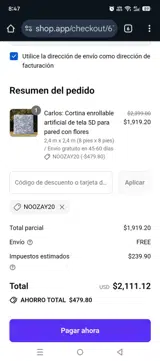 NOOZAY20 coupon verification screenshot