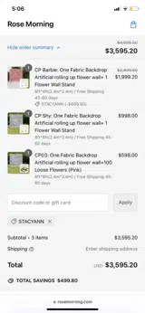 STACYANN coupon verification screenshot
