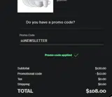 Rosenthal coupon verification screenshot