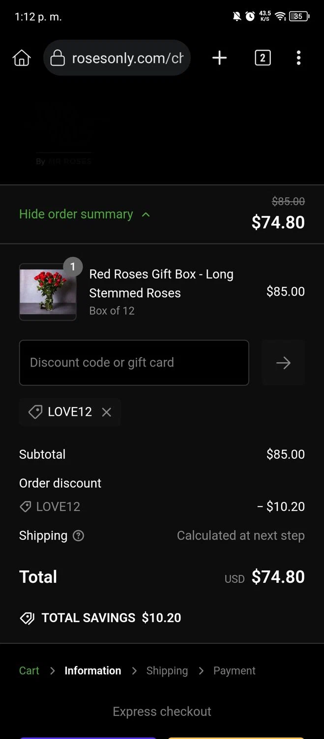 how to use roses only coupons