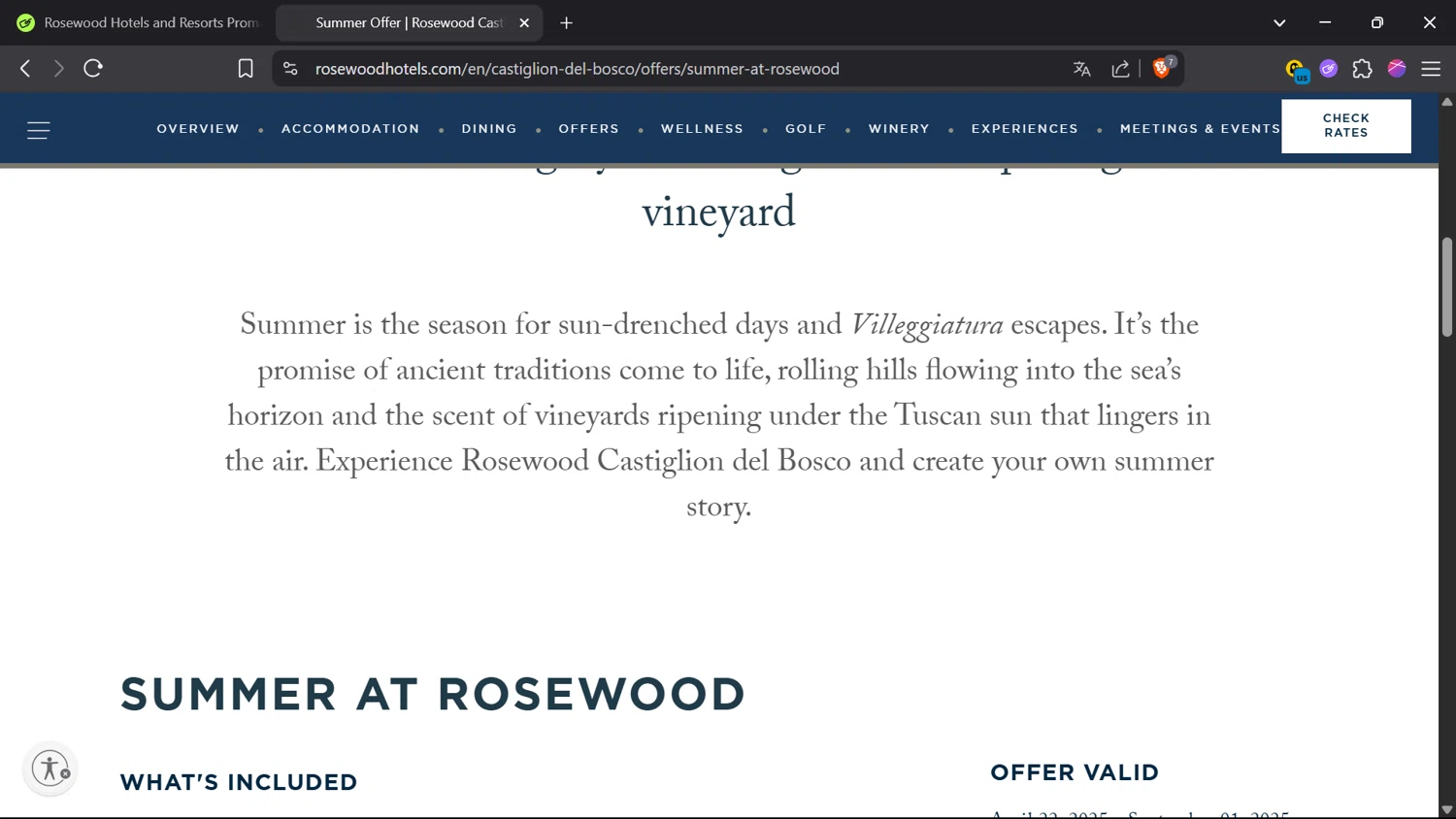 Rosewood Hotels and Resorts promo code screenshot showing code EUROPE applied at Rosewood Hotels and Resorts checkout page. Uploaded by SimplyCodes community member Elsuanfonson on May 7, 2025