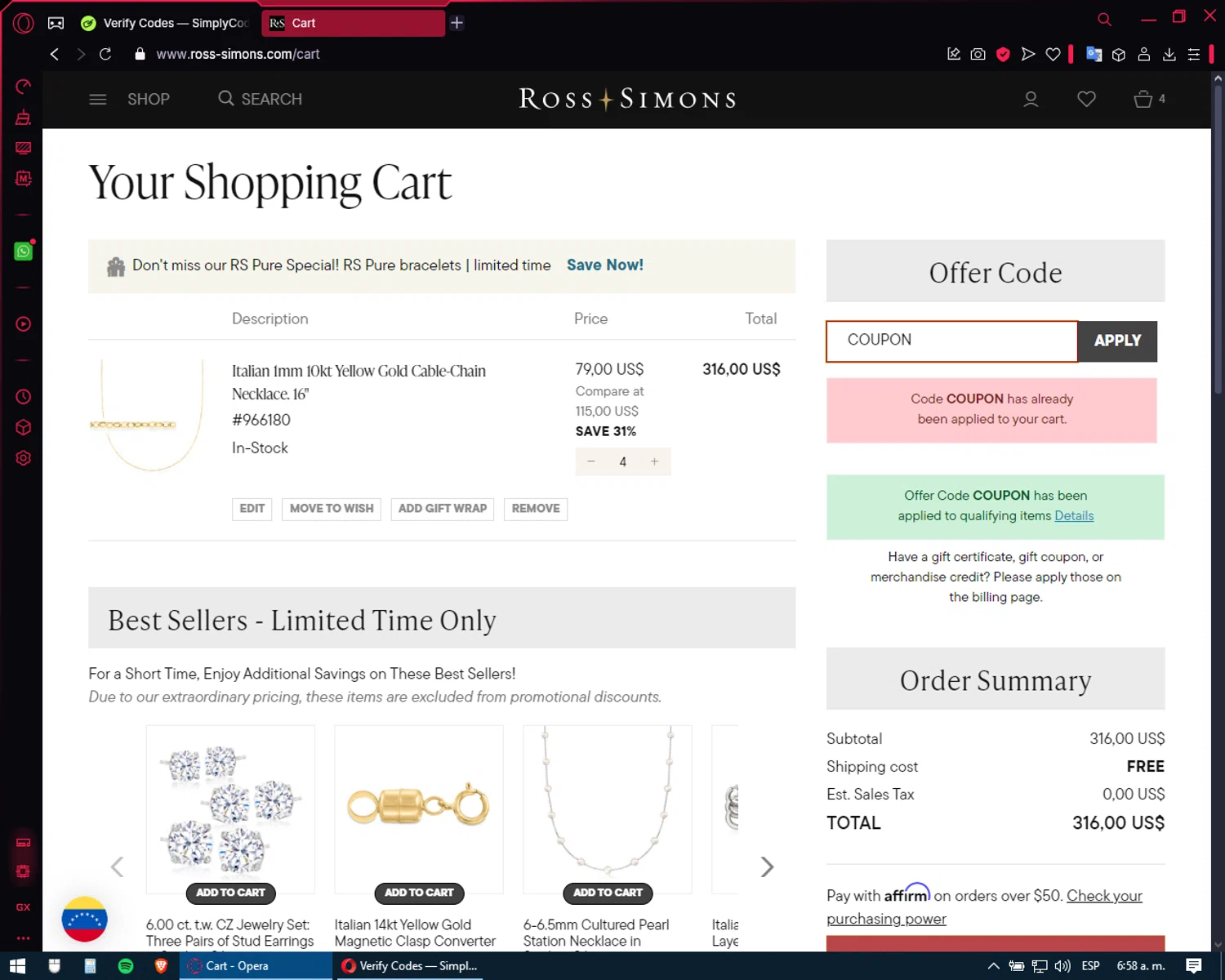 Ross simons coupon discount