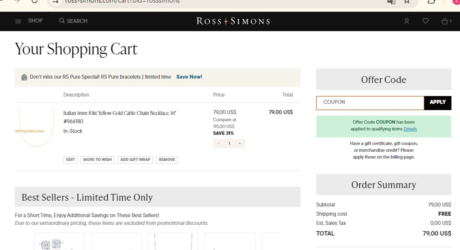 Ross Simons Jewelry Promo Code 6 Verified 10 Off Feb 2025