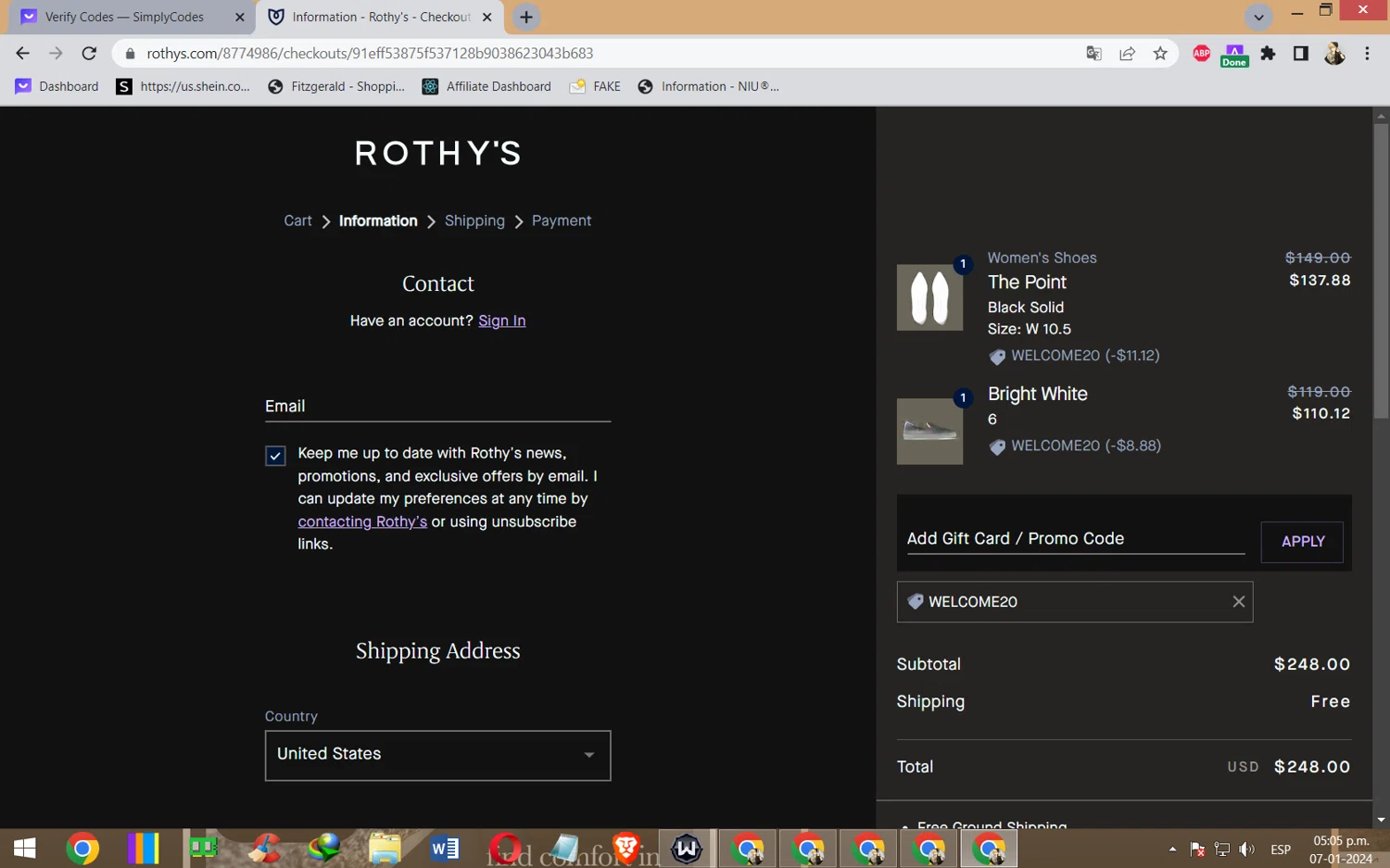 Rothy's Promo Codes 20 Off January 2024