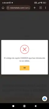 CHEER25 coupon verification screenshot