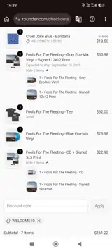 Rounder Records coupon verification screenshot