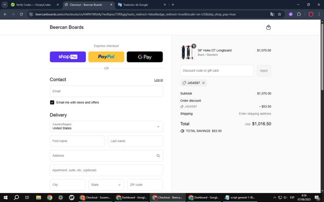 Round Table Pizza checkout page showing Round Table Pizza coupon code box | Screenshot taken by SimplyCodes community member on Aug 10, 2025