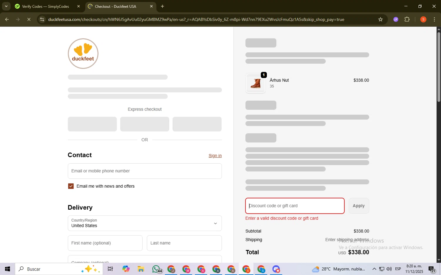 ROUVY promo code screenshot showing code MAURTEN50OFF applied at ROUVY checkout page. Uploaded by SimplyCodes community member Chambeadoranonimo on Dec 11, 2025