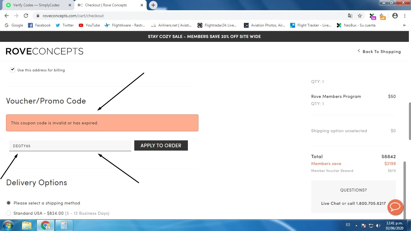 how to use Rove Concepts coupons