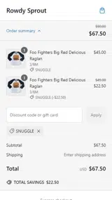 Rowdy Sprout coupon verification screenshot