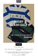 RUGBY40 coupon verification screenshot