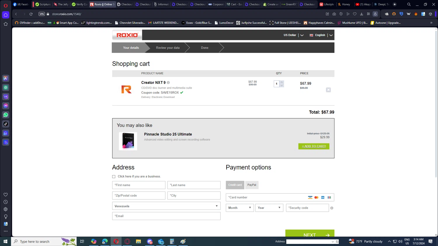 how to use Roxio coupons