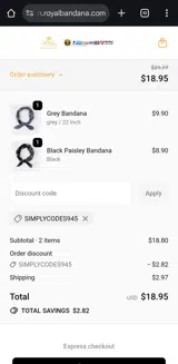 SIMPLYCODES945 coupon verification screenshot