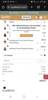 MARCH2 coupon verification screenshot