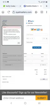 BLACK10 coupon verification screenshot