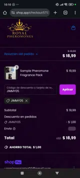 JIMMY05 coupon verification screenshot