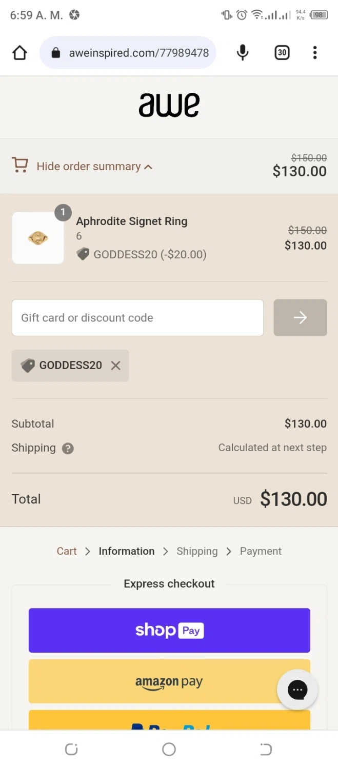 rē•spin by Halle Berry checkout page showing rē•spin by Halle Berry promo code box | Screenshot taken by SimplyCodes community member on Aug 8, 2023