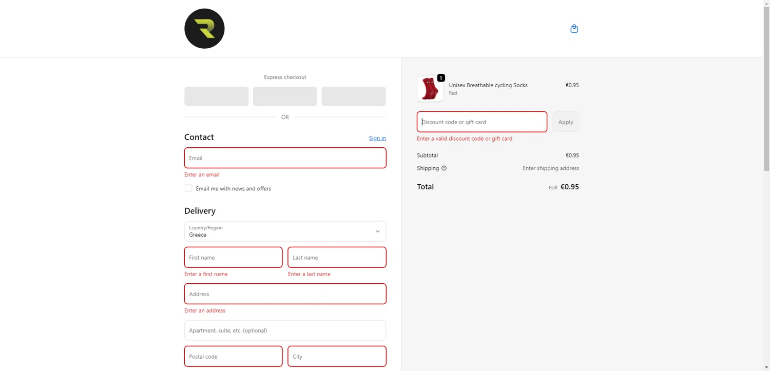 RSSC Sports discount code screenshot showing code SUB10 applied at RSSC Sports checkout page. Uploaded by SimplyCodes community member TreasureKnight4134 on Sep 25, 2025