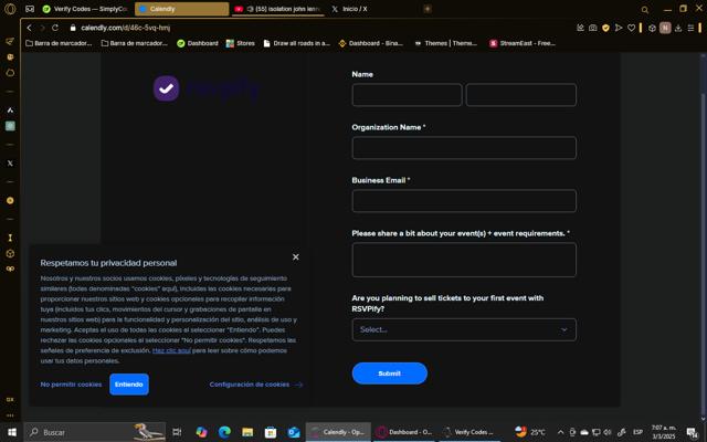 RSVPify checkout page showing RSVPify promo code box | Screenshot taken by SimplyCodes community member on Mar 3, 2025