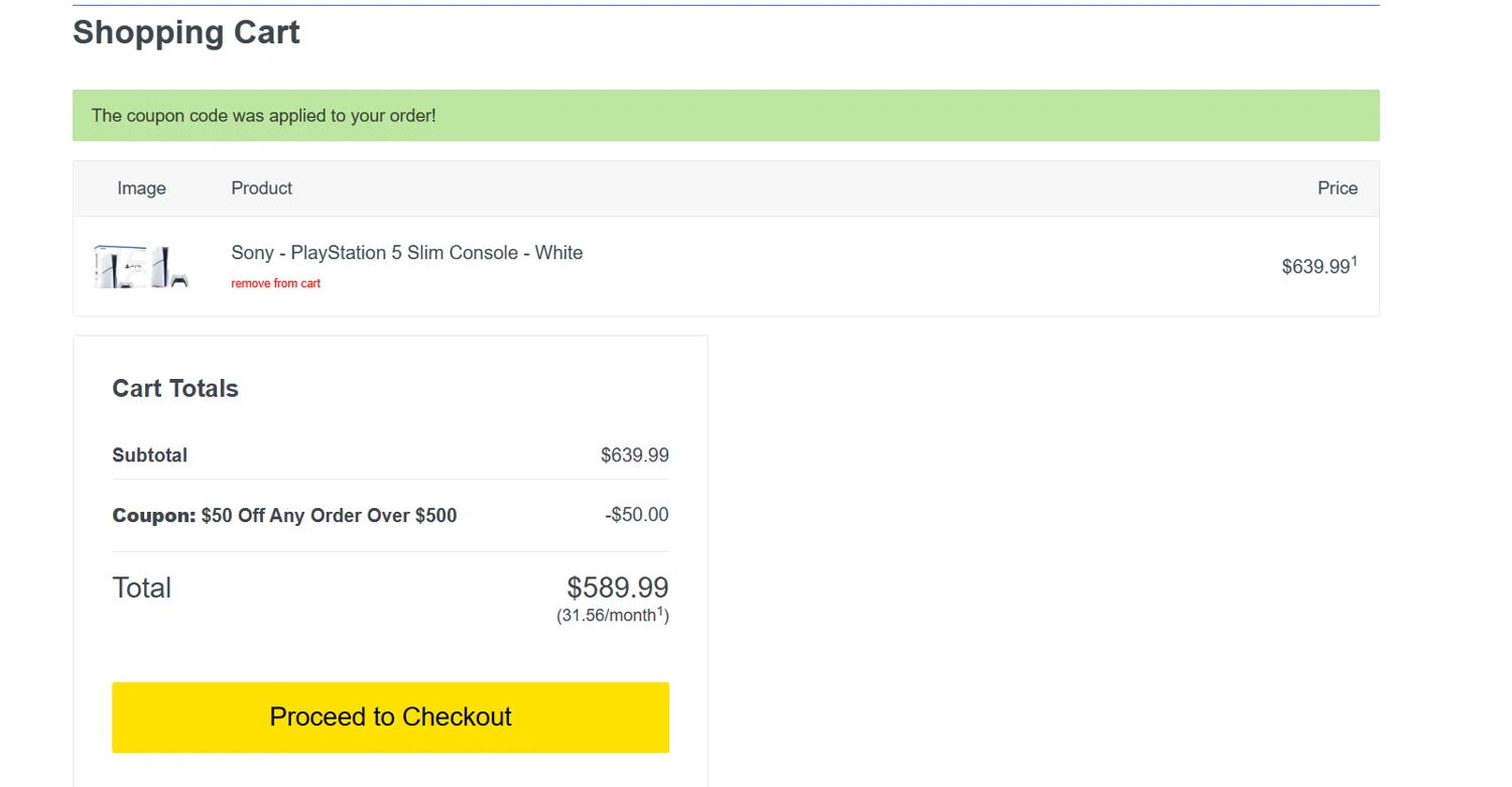 RTBShopper checkout page showing RTBShopper coupon code box | Screenshot taken by SimplyCodes community member on Jan 10, 2024