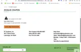 RT Systems coupon verification screenshot