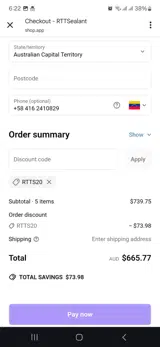 Rtts20 coupon verification screenshot
