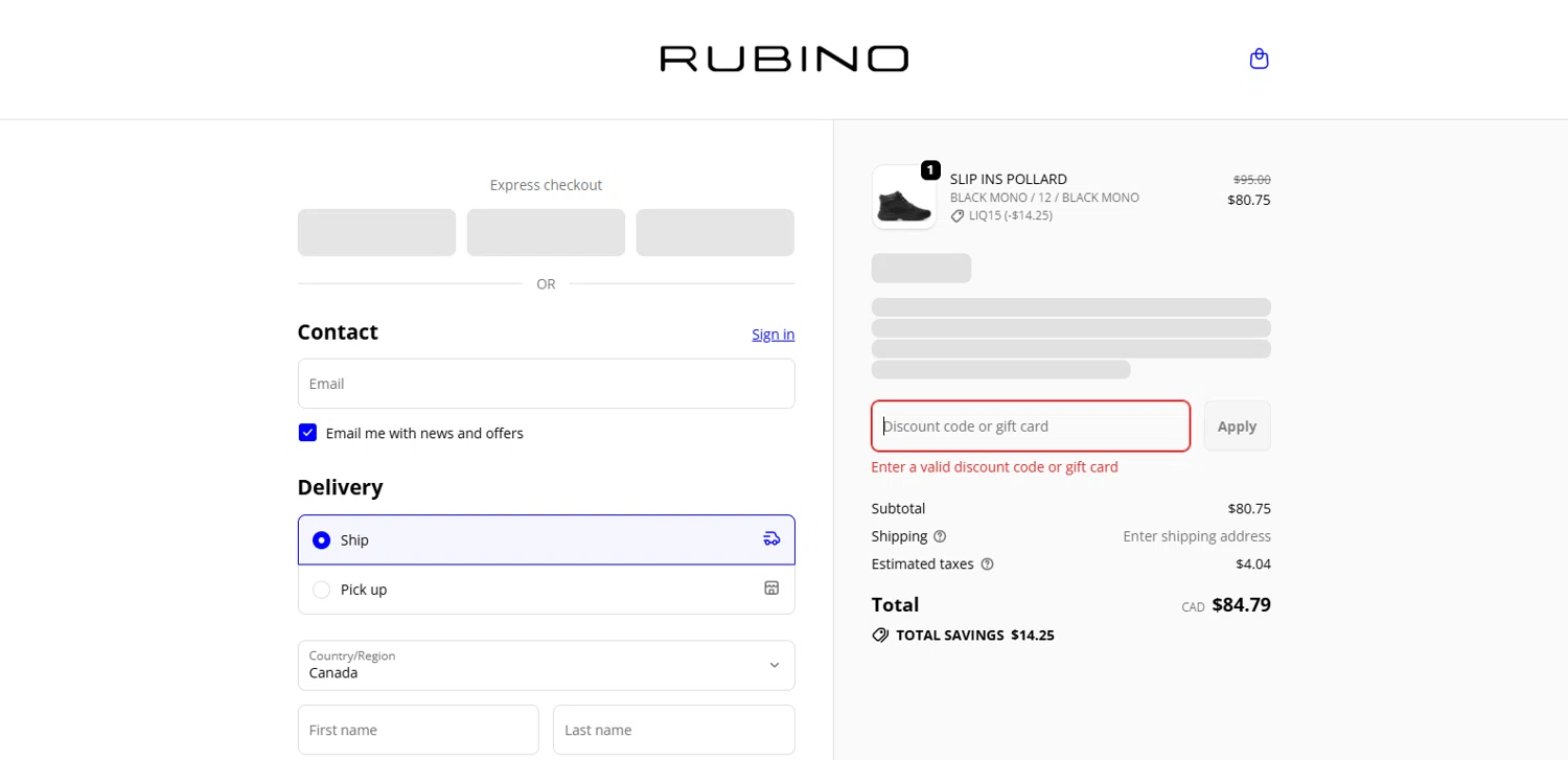 Rubino promo code screenshot showing code BD20 applied at Rubino checkout page. Uploaded by SimplyCodes community member MagnifiHero3476 on Jan 6, 2026