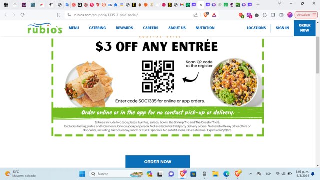 Rubio's Discount Codes - $5 Off (1 Verified) Jun 2025