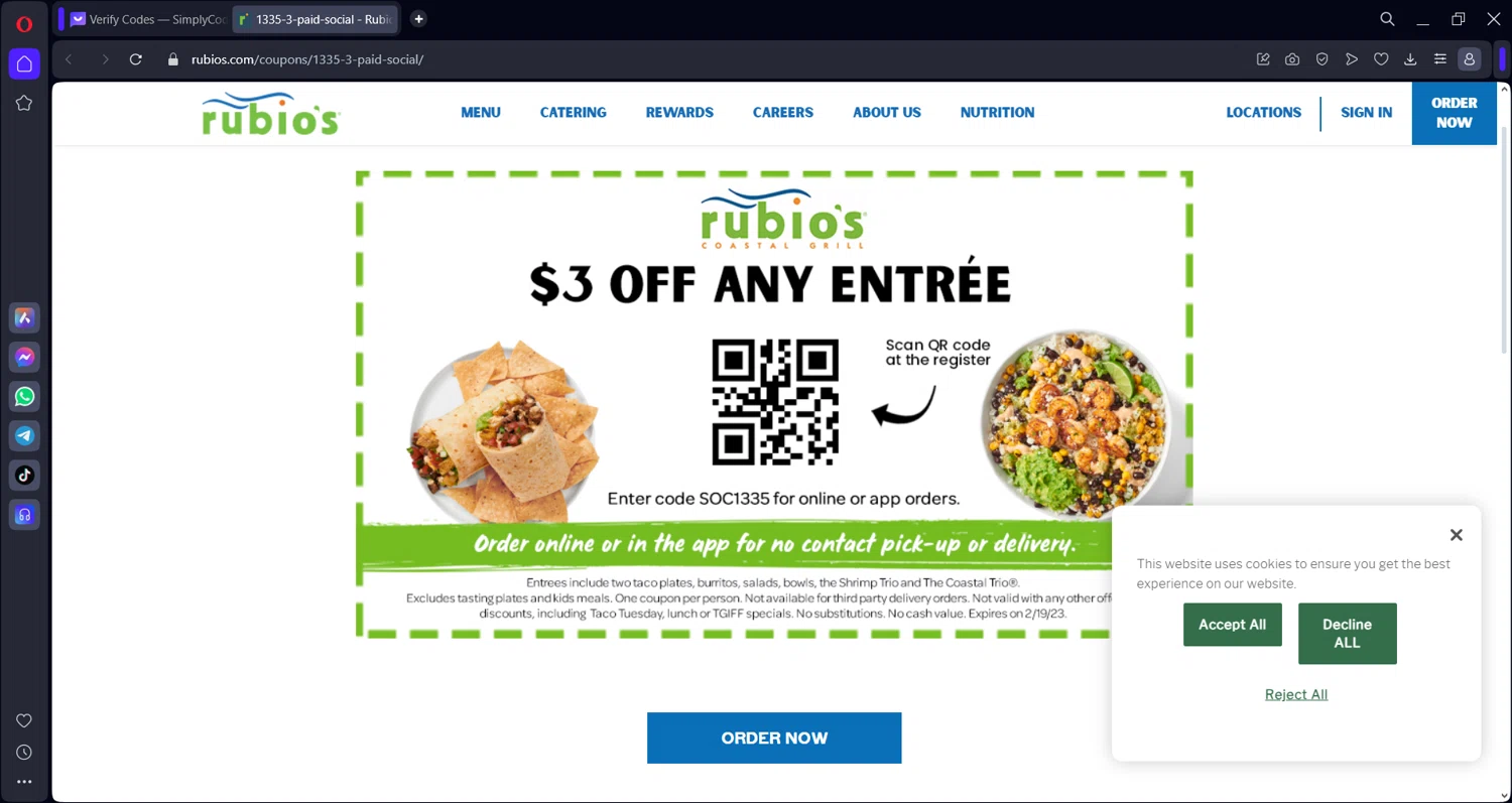 Rubio's Coupon Codes & Black Friday 2024 Deals 5 Off