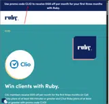 CLIO coupon verification screenshot