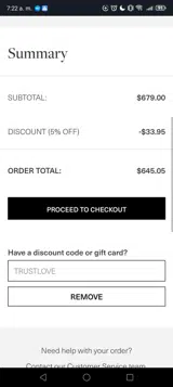 TRUSTLOVE coupon verification screenshot