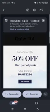 Pants224 coupon verification screenshot