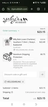 Hellodarling coupon verification screenshot