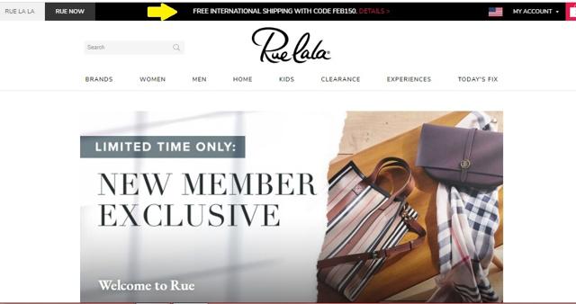 Rue La La checkout page showing Rue La La coupon code box | Screenshot taken by SimplyCodes community member on Feb 10, 2021