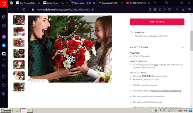 Rue La La checkout page showing Rue La La coupon code box | Screenshot taken by SimplyCodes community member on Dec 6, 2023