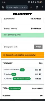 FORWARD coupon verification screenshot